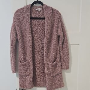 Cozy Pink Sweater Cardigan